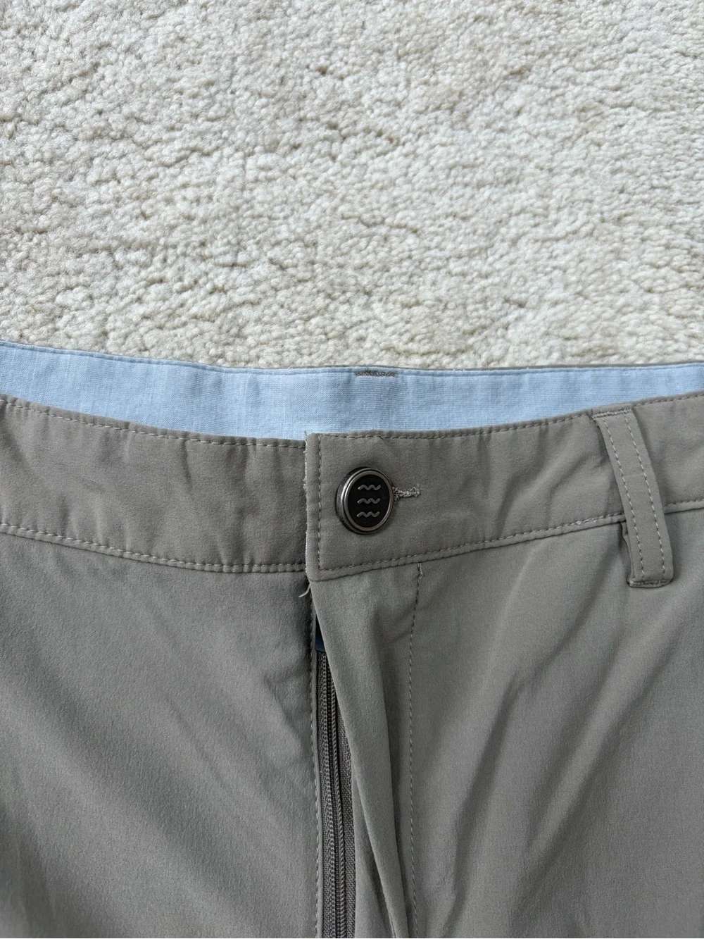 Free Fly Men’s Size 38 Dark Khaki Performance Chino Golf Hybrid Shorts